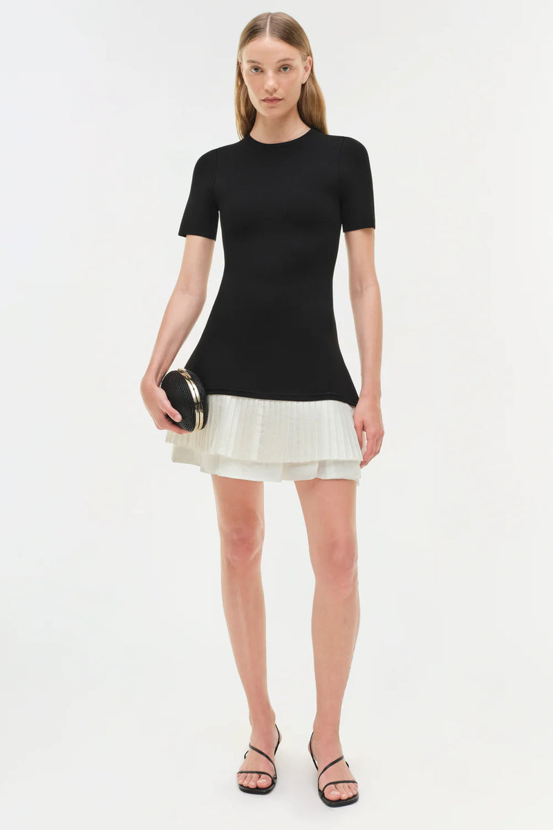 Simkhai - Lorin Taffeta Knit Midi Dress - Black Multi