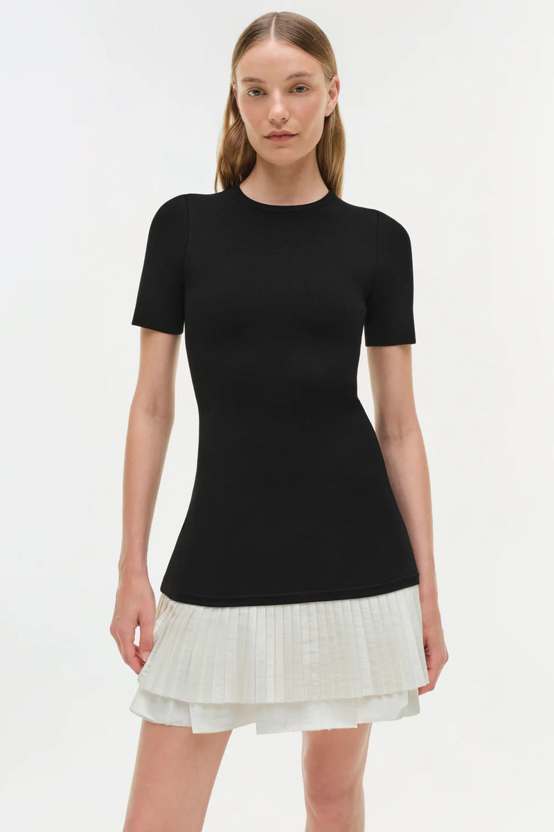 Simkhai - Lorin Taffeta Knit Midi Dress - Black Multi