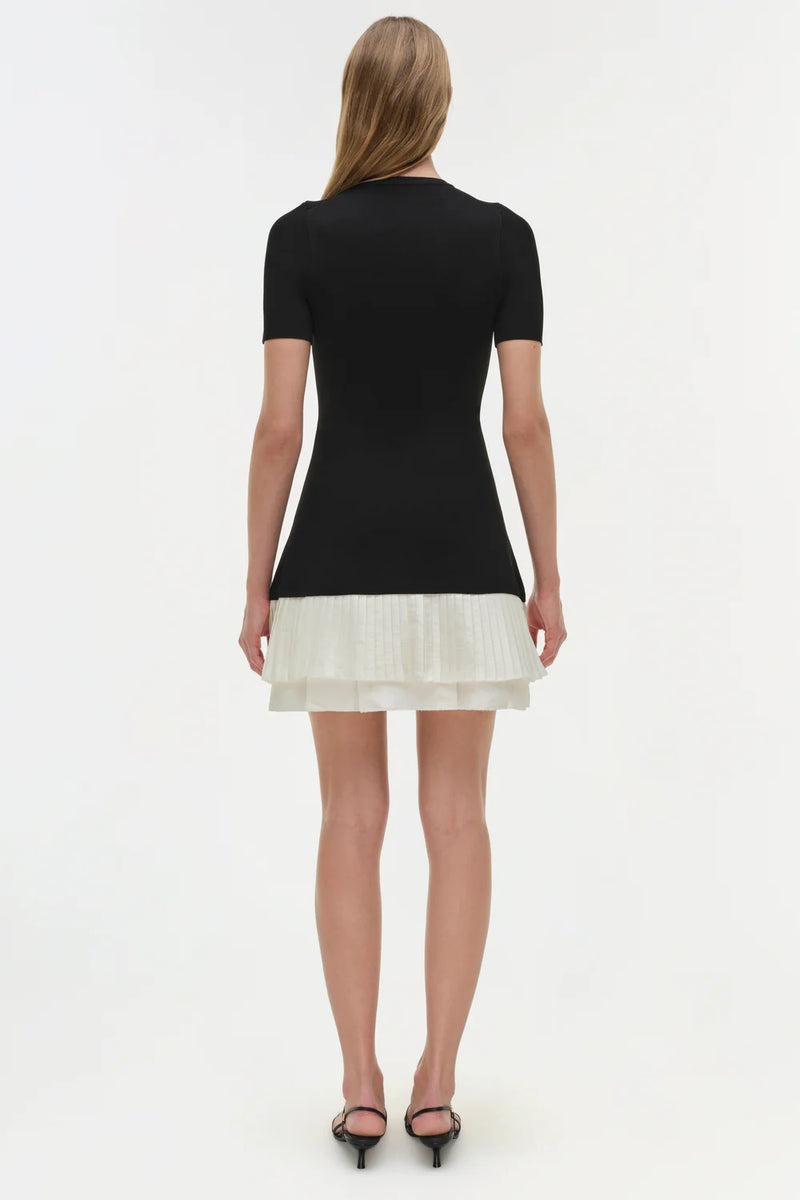 Simkhai - Lorin Taffeta Knit Midi Dress - Black Multi