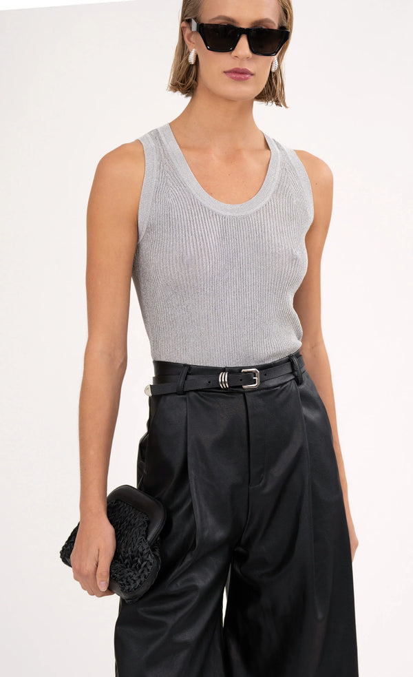 Nonchalant - Liv Crop - Silver