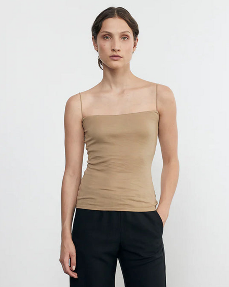 Enza Costa - Essential Strappy Tank - Fatigue