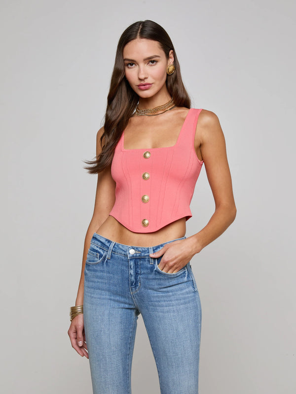 L’agence - Saga Top - Coral Rose/Gold