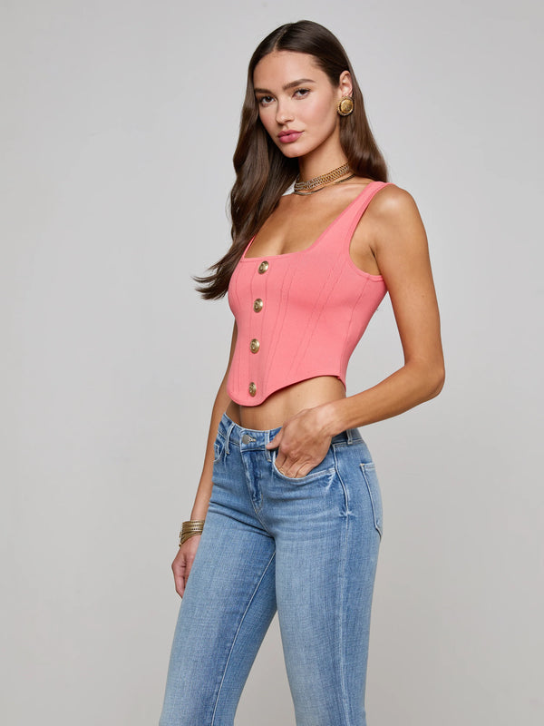 L’agence - Saga Top - Coral Rose/Gold