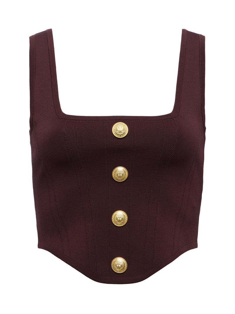 L'agence - Saga Top - Chocolate Brown
