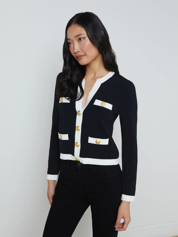 L'agence - Estefania Cardigan - Black/White