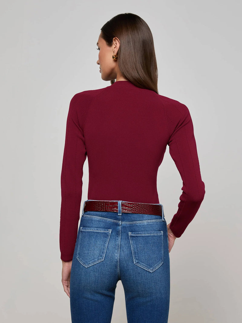 L'agence - Gretchen Pullover - Black Cherry/Gold