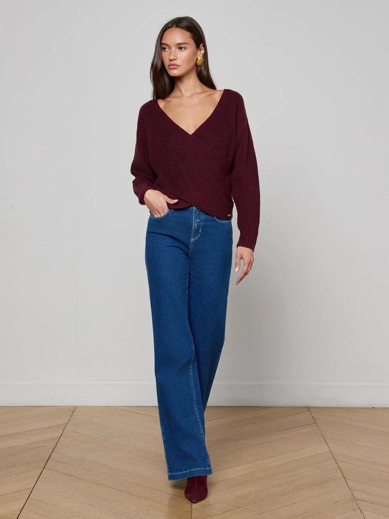 L’agence - Antonella Crossover Sweater - Dark Port