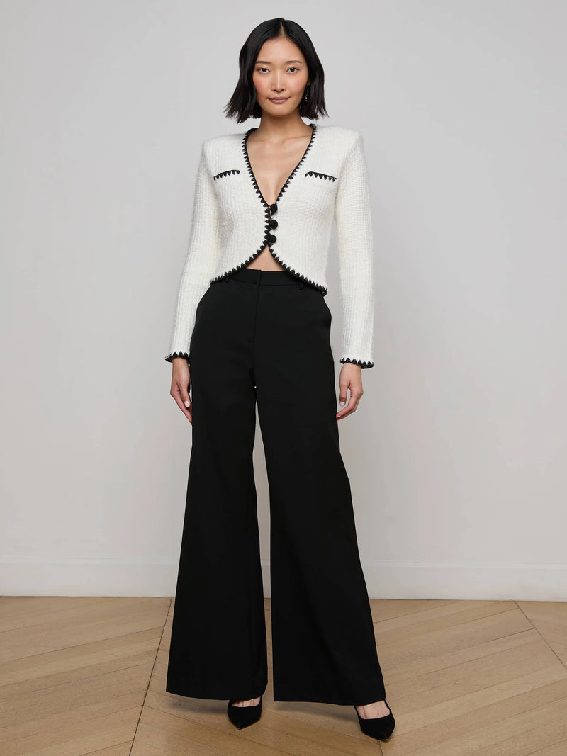 L'agence - Anaya Knit Cardi - White/Black