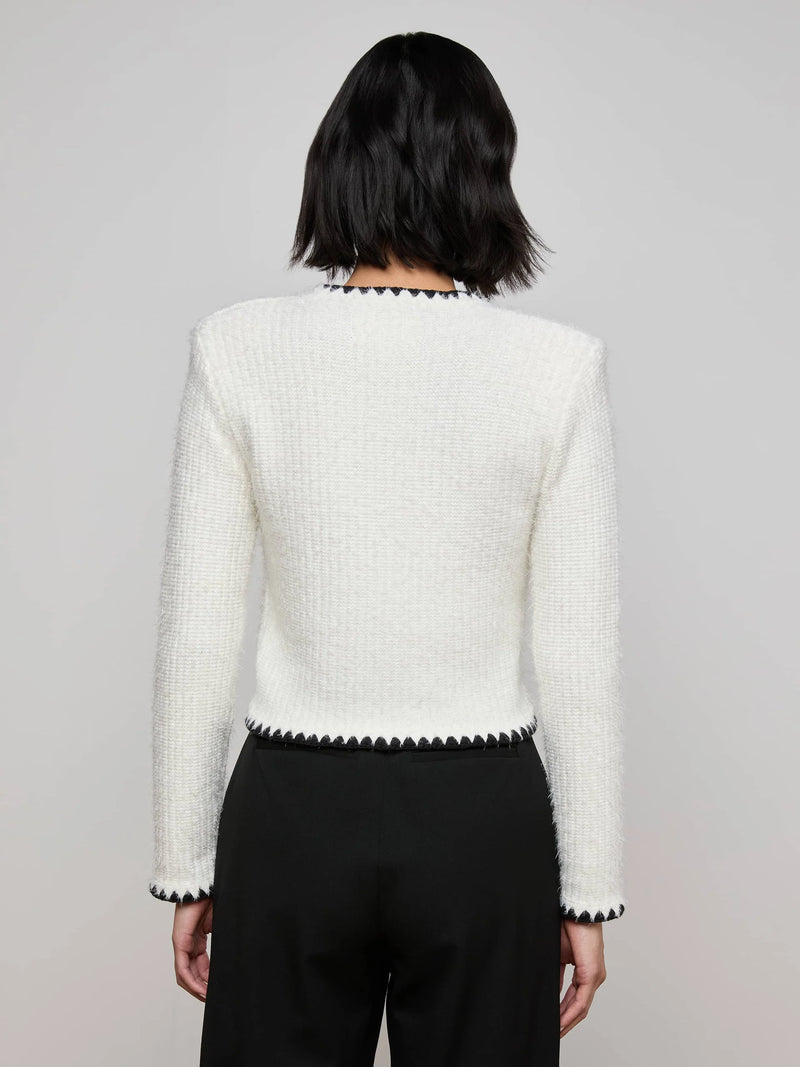 L'agence - Anaya Knit Cardi - White/Black