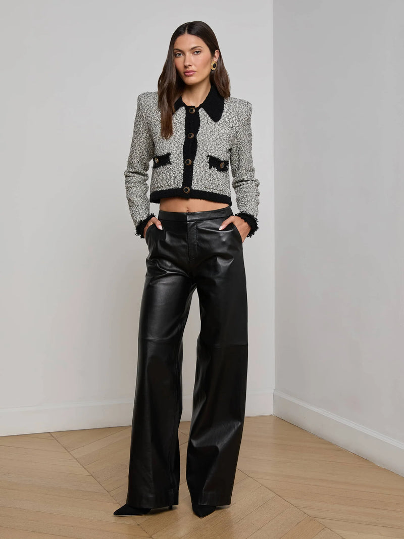 L'agence - Arielle Knit Jacket - White/Black