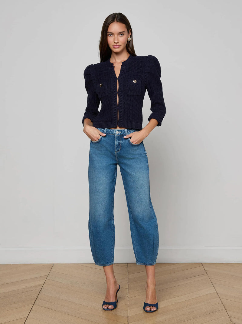 L'agence - Delli Cropped Cardigan - Midnight