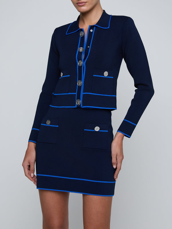 TALA CONTRAST TRIM CARDI