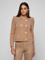 L’agence - Charlie Knit Jacket - Cappuccino/Gold