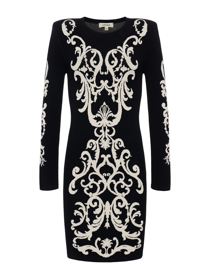 L'agence - Amadi Mini Dress - Black/Bone