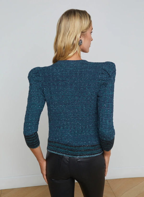 L'agence - Jenni Cardigan - Deep Teal Multi