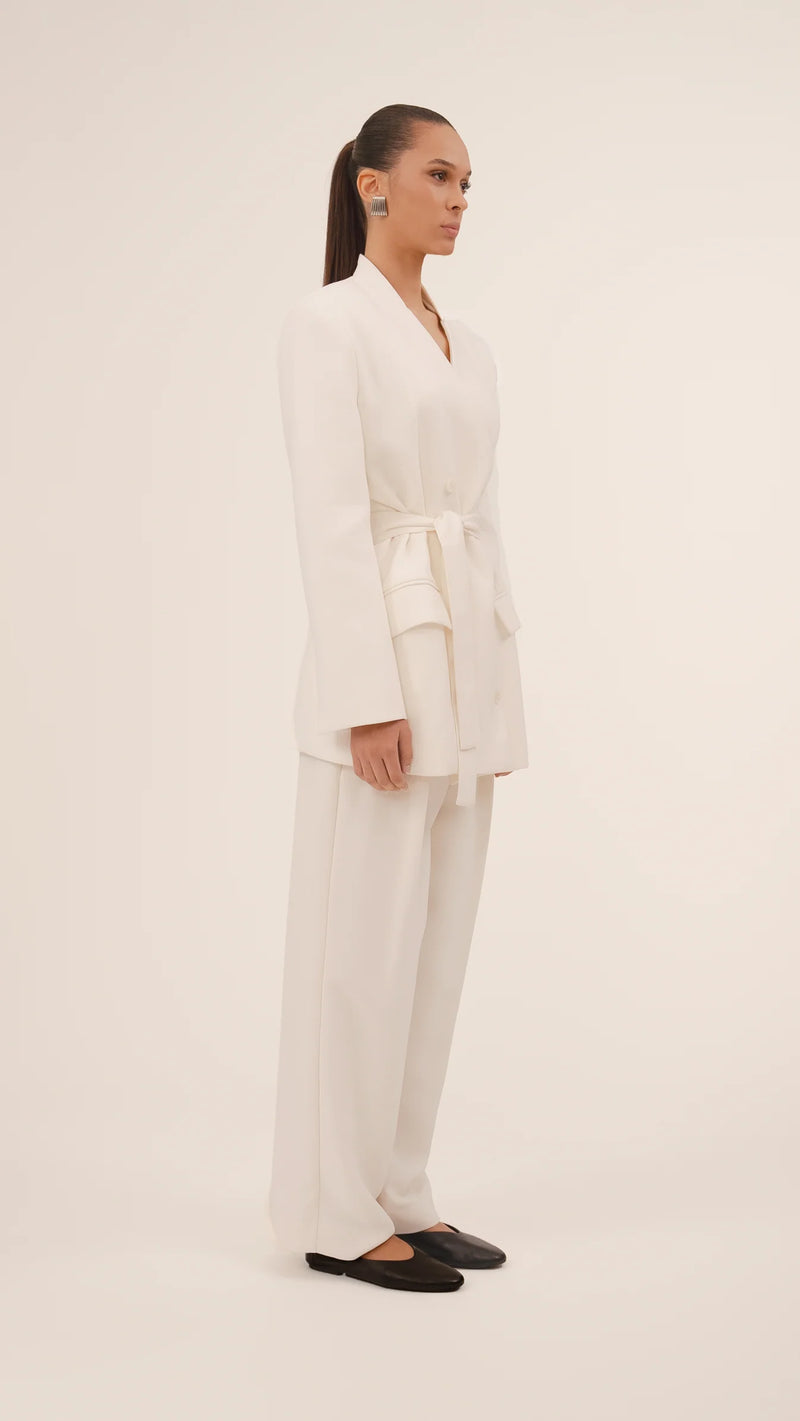 Parentezi - Aya Belted Blazer - Off White