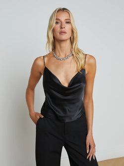 L'agence - Calista Silk Camisole - Black