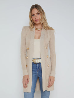 L’agence - Noe Double-Breasted Cardigan - Pecan