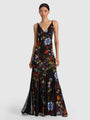 Alice + Olivia - Nisa Twist Strap Maxi Dress - Moonlit Manor