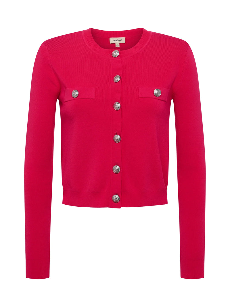 L'agence - Toulouse Cardigan - Ruby/Nickel