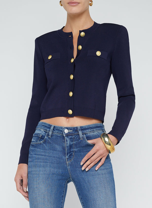 L'agence - Toulouse Cardigan - Midnight/Gold