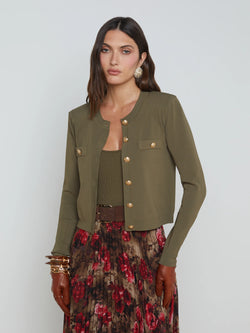 L'agence - Toulouse Cardigan - Pine/Gold