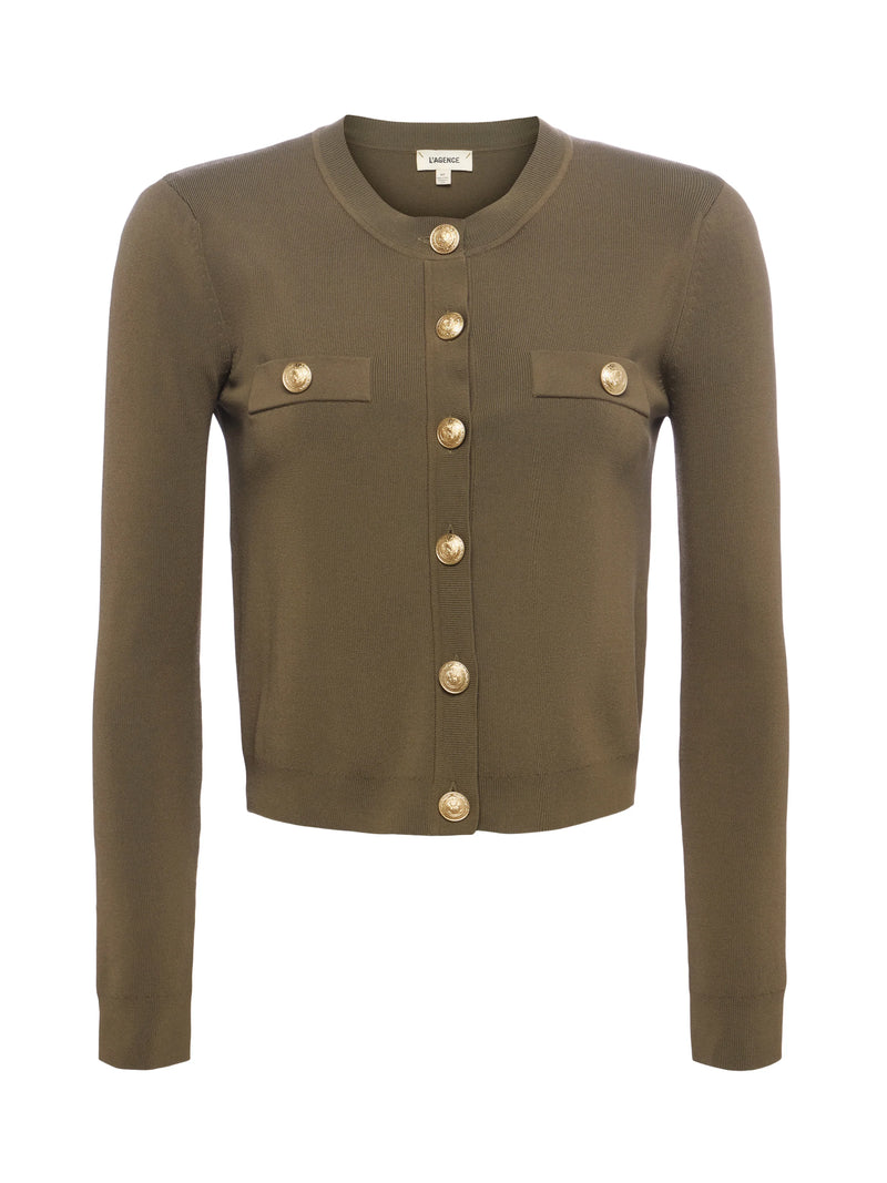 L'agence - Toulouse Cardigan - Pine/Gold