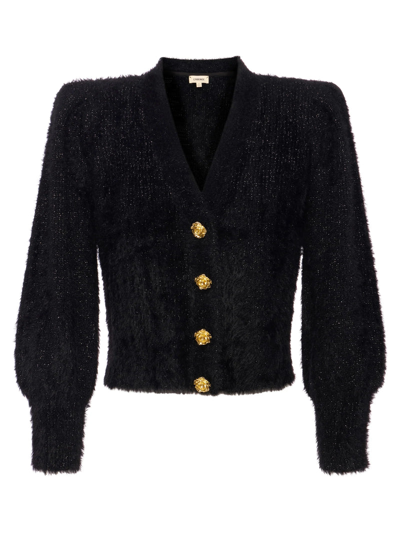 L'agence - Talulla Cardigan - Black Lurex/Gold Rose