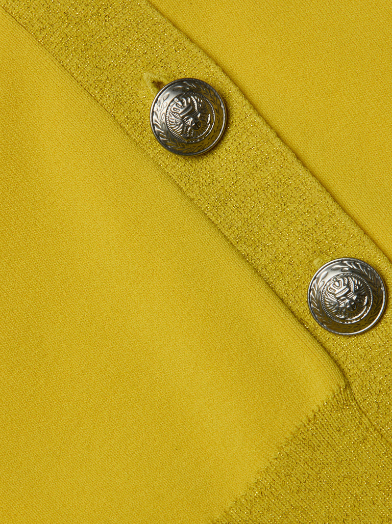 L'agence - Taya V-Neck Cardigan - Lemon Tonic/Nickel