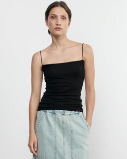 Enza Costa - Essential Strappy Tank - Black