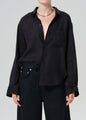 Citizens of Humanity - Kayla Shrunken Linen Shirt - Black