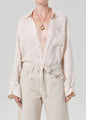 Citizens of Humanity - Kayla Shrunken Linen Shirt - Pale Stone