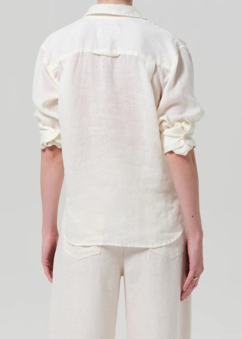 Citizens of Humanity - Kayla Shrunken Linen Shirt - Vanilla