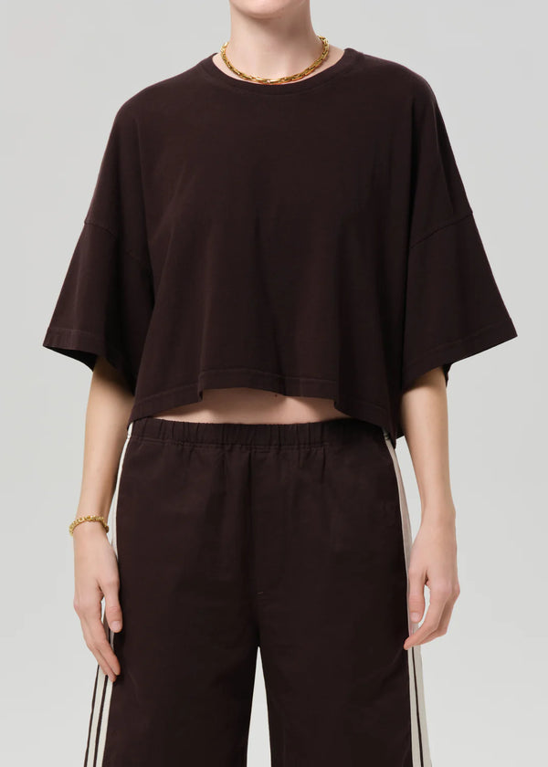 Citizens Of Humanity - Crop Cape Tee - Chocolate