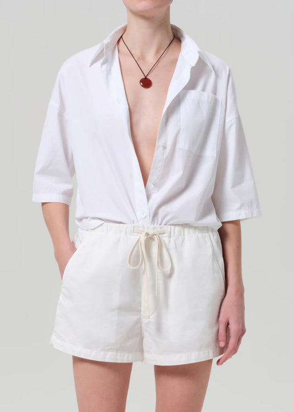 Citizens of Humanity - Frances Cropped Cape Button Up - Optic White
