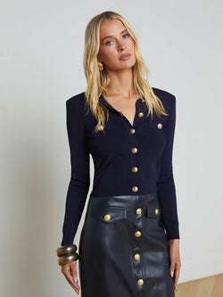 L'agence - Toulouse Cardigan - Midnight/Gold