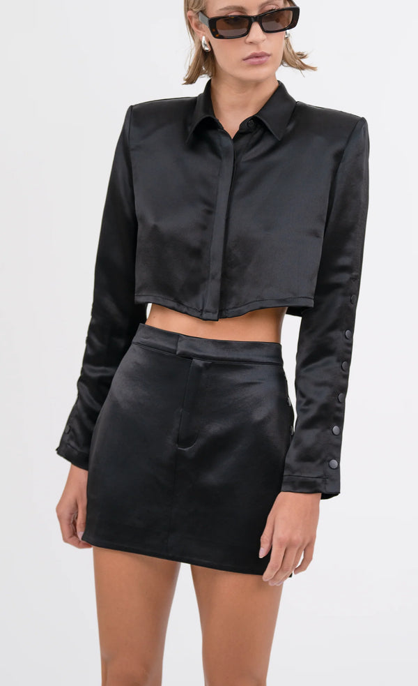 Nonchalant - Eden Crop Top - Black