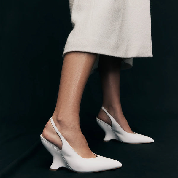 Lana Wilkinson - Monique Wedge - White Leather