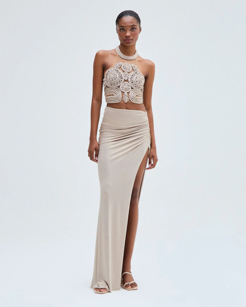 PATBO X CAMILA COELHO - Dune Jersey Maxi Skirt