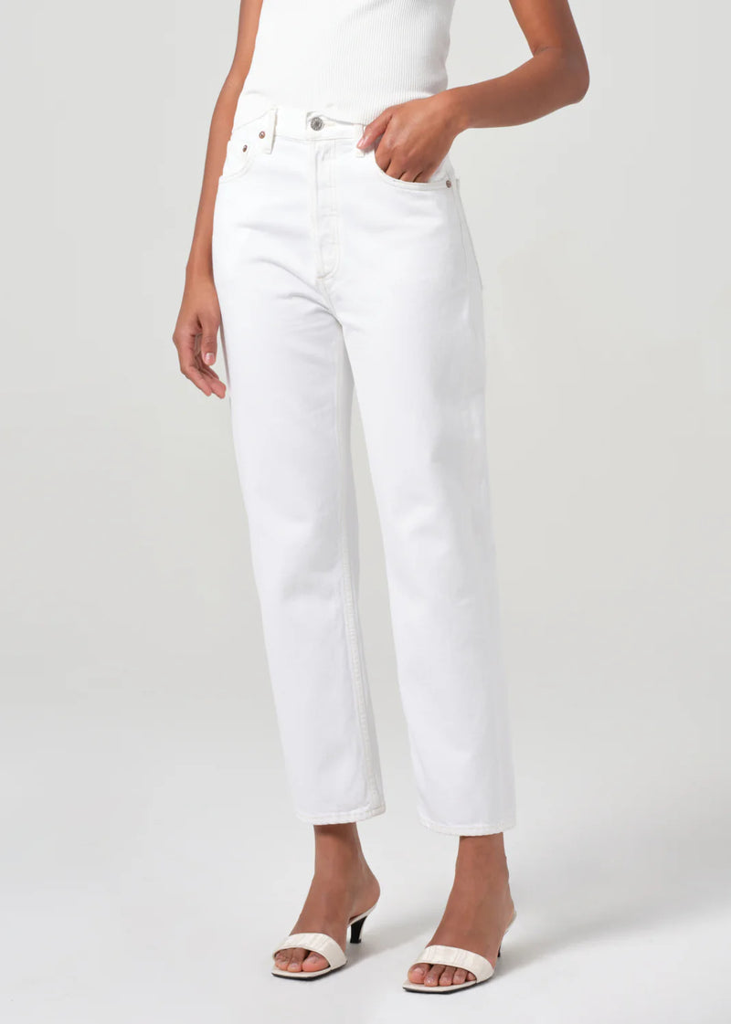 Agolde - 90'S Pinch Waist Crop Jean - Marshmallow