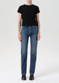 Agolde - 90's Pinch Waist High Rise Straight Long (Comfort Stretch) - Overcast