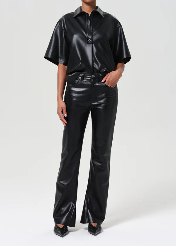 Agolde - Mid Rise Kick Boot (Recycled Leather) - Detox