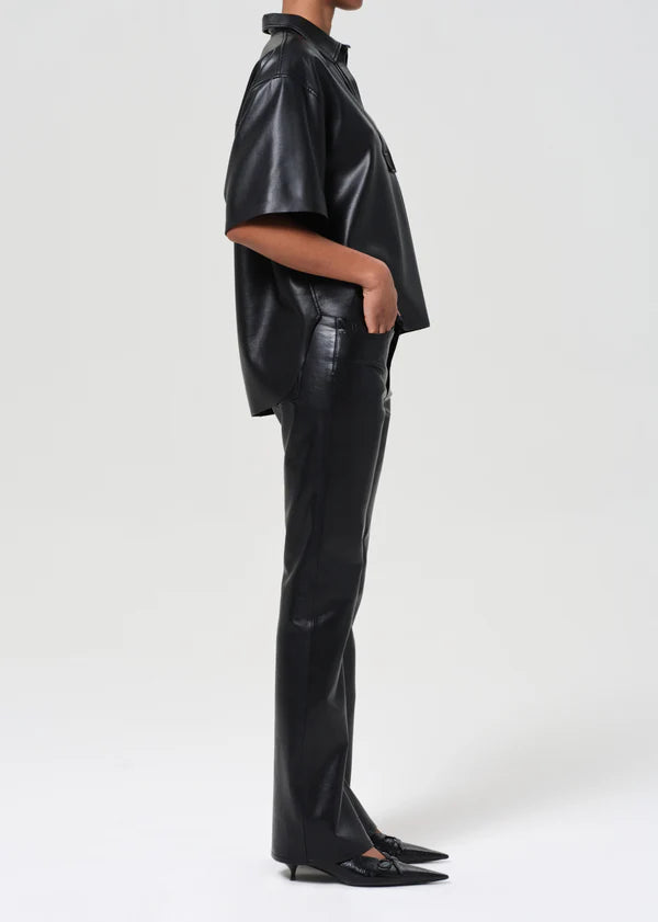 Agolde - Mid Rise Kick Boot (Recycled Leather) - Detox