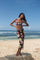 Oceanus - New York Hand Embellished Skirt - Black Multi