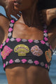 Oceanus - New York Hand Embellished Top - Black Multi