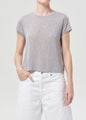 Agolde - Adine Shrunken Tee - Grey Heather