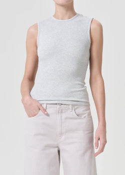 Agolde - Binx Tank - Brushed Grey Heather