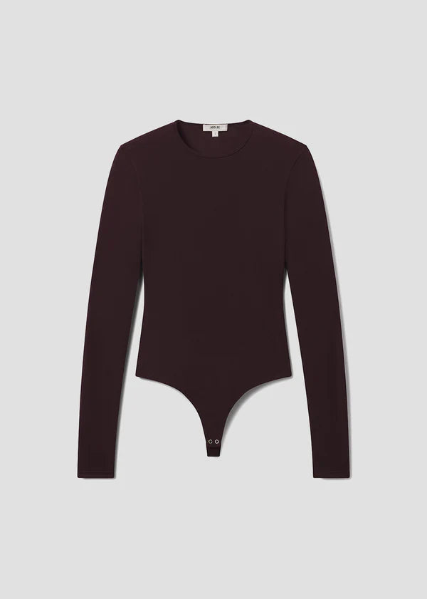 Agolde - Aura Long Sleeve Bodysuit - Chocolate