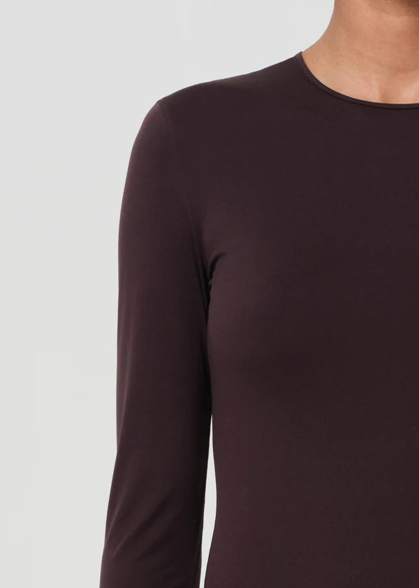 Agolde - Aura Long Sleeve Bodysuit - Chocolate