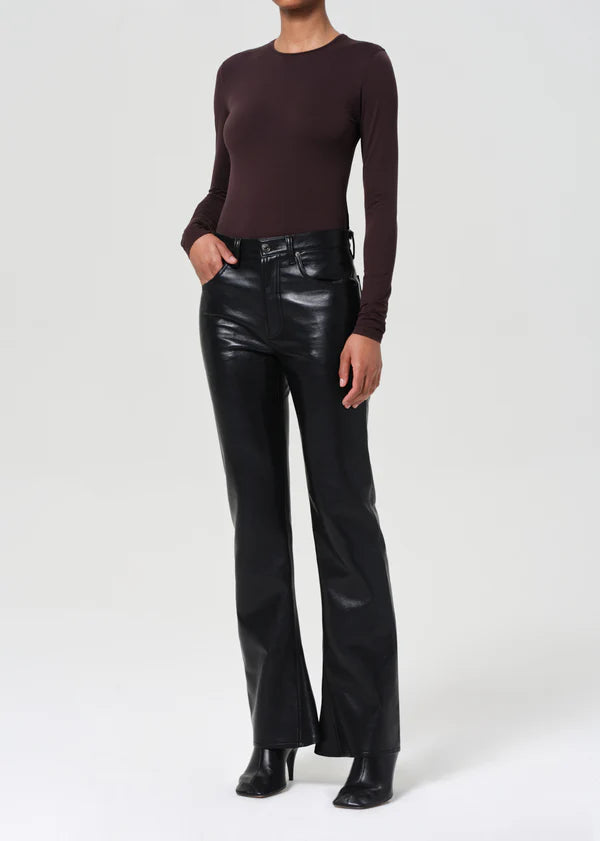 Agolde - Aura Long Sleeve Bodysuit - Chocolate